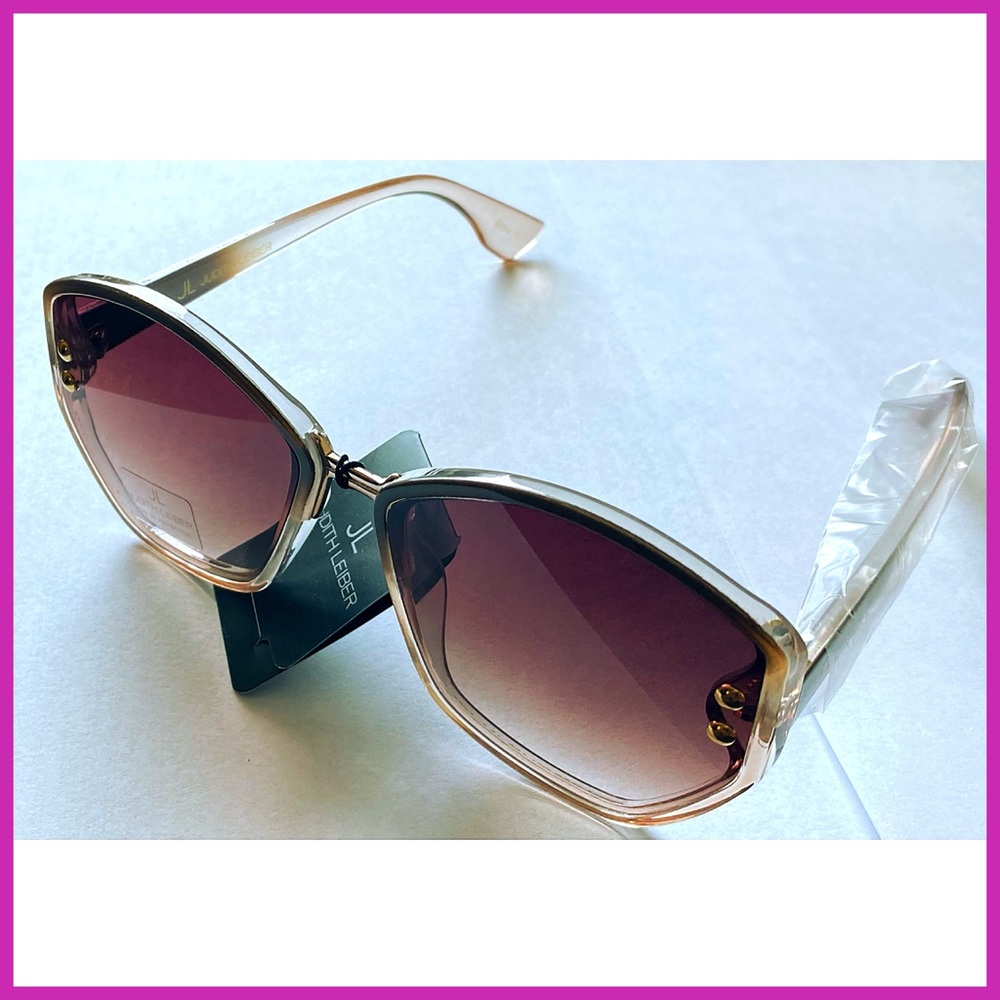 JL Judith Leiber Blush Pink | Cream Sunglasses - Picture 2 of 12